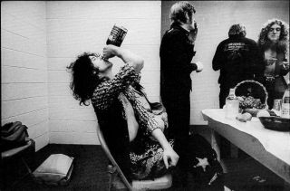 Led Zeppelin Jimmy Page Jack Daniels Whiskey Live Backstage Concert Photo Poster