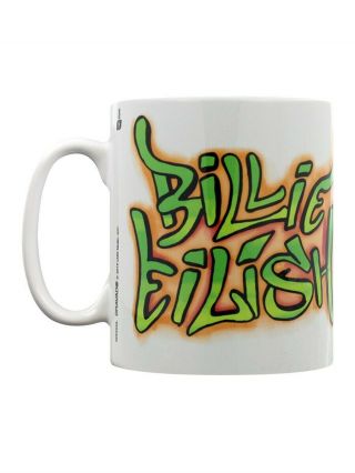 Billie Eilish Mug Graffiti White 11x9x7.  5cm
