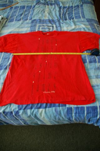 James.  Band T Shirt.  Red.  1991 See Below