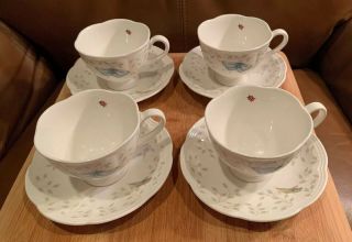 Lenox Butterfly Meadow 8 Piece Tea Cup And Saucer Set