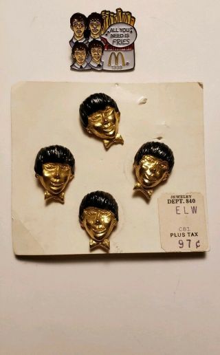 Beatles Mop Top Pins.  From The 60 