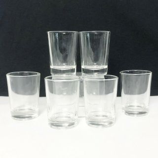 Set Of 6 Vintage Libbey Juice / Whiskey Glasses W/ Heavy Base - 1930s / 40s
