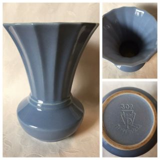 Pfaltzgraff Art Deco Pottery Vase Blue 302 York Pa C.  1935