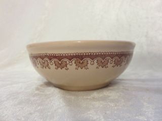 Vintage Toltec Ware Chili Soup Cereal Bowl Bailey - Walker China Tan W/ Brown
