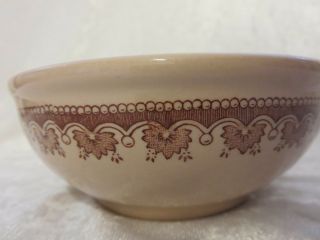 vintage Toltec Ware chili soup cereal bowl Bailey - Walker china tan w/ brown 2