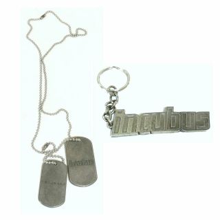 Incubus 2 Piece Set If Not Now When Dog Tag Necklace & Metal Key Chain Merch