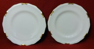 Royal Crown Derby England China Regency A1075 Set Of Two (2) Bread Plates 6 - 1/8 "