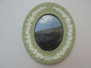 Wedgwood Sage Green Jasperware Oval Frame