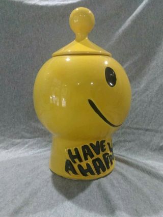 Vintage McCoy Smiley Face Cookie Jar HAVE A HAPPY DAY see all photos 2