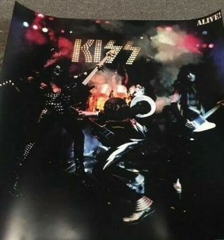 Kiss Alive Album Cover Poster Gene Simmons Paul Stanley Ace Frehley Peter Criss