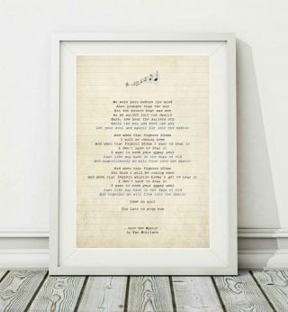 354 Van Morrison - Into The Mystic - Song Lyric Art Poster Print - Sizes A4 A3