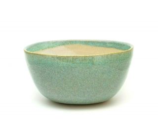 Vintage Glidden Pottery Speckled Turquoise Oval Planter Vase 37