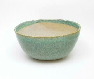 Vintage Glidden Pottery Speckled Turquoise Oval Planter Vase 37 2