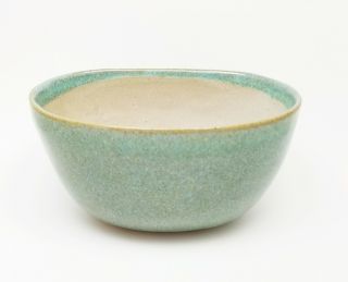 Vintage Glidden Pottery Speckled Turquoise Oval Planter Vase 37 3