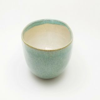 Vintage Glidden Pottery Speckled Turquoise Oval Planter Vase 37 4