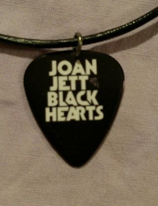 Joan Jett & The Blackhearts Guitar Pick Necklace - - Black Pick