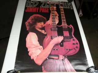 Rare Vintage Led Zeppelin Jimmy Page Poster
