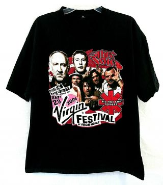 Virgin Festival 2006 Baltimore T - Shirt The Who / Red Hot Chili Peppers Large L