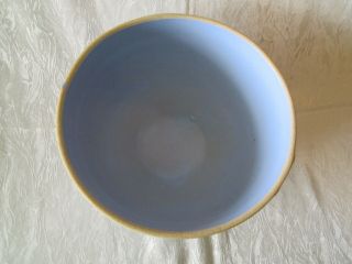 Blue Antique Stoneware Mixing Bowl Crock Primitive Vintage 9.  75” 3