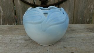 Vintage Van Briggle Blue Leaf Bowl