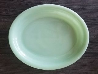 Vintage Jadeite Fire King Oval Platter Plate 9 1/2 "