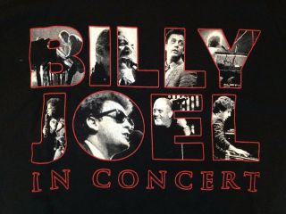 Billy Joel In Concert 2017 Tour Pianoman Black Graphic Men ' s Shirt Size Medium 2