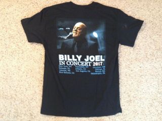 Billy Joel In Concert 2017 Tour Pianoman Black Graphic Men ' s Shirt Size Medium 3