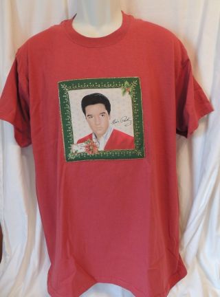 Elvis Presley: " Christmas Greetings " T - Shirt Size: " Large " Rare