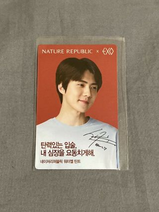 Exo Sehun Nature Republic Water Gel Tint Photocard