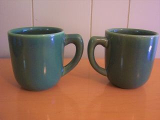 Vintage Usa Bauer Pottery Monterey Moderne Coffee Mugs (2) -