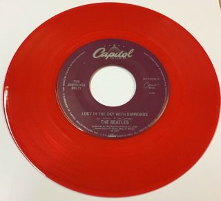 The Beatles Lucy In The Sky With Diamonds Capitol Red Vinyl 7” Jukebox Single