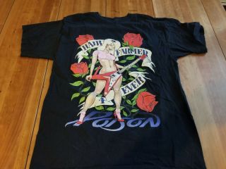 Mid 2000s Poison Concert T - Shirt,  Size Large,  Hair Farmer,  Great Shape