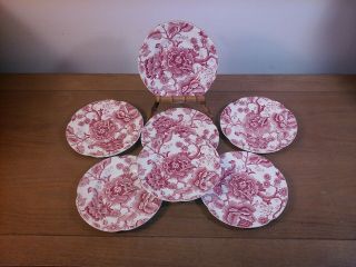 Set Of Seven (7) Johnson Brothers Vintage English Chippendale Bread Plates