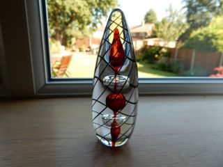 Langham Glass Spiral Abstract Paperweight