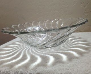 Vintage Fostoria Colony Heavy Swirl Clear Glass 11 " Flared Bowl