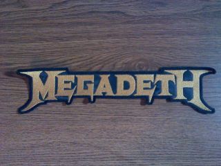 Megadeth,  Sew On Golden Embroidered Large Back Patch