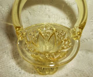 Fenton Art Glass,  Mini Buttercup Basket,  Nib,  5 1/4x3 "