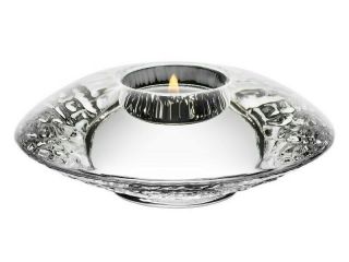 Orrefors Crystal Discus Votive Candle Holder Designed by Lars Hellston 3