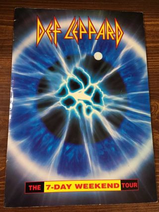 Def Leppard 7 - Day Weekend Tour Concert Program 1993 Book