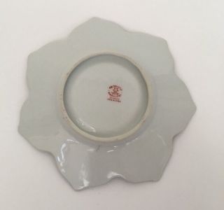 Vintage Gold Castle Chikusa China Plate Saucer Flower Shape Japan 3