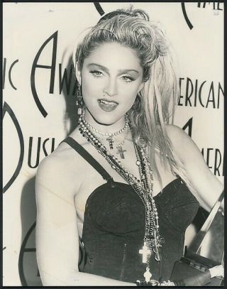 1985 Photo Madonna Sexy Young Pop Superstar At The Ama Music Awards