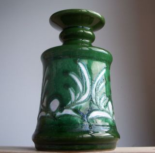 Vintage 1960s - 1970s Strehla Keramik German Pottery Fat Lava Vase