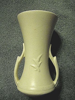 Vintage Mccoy Matte White Vase Double Handle
