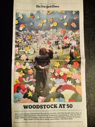 Woodstock 1969,  50th Anniversary,  Back To The Garden,  Ny York Times 24 Pages