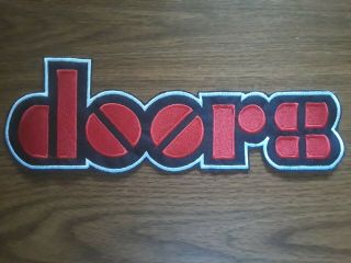 Doors,  Sew On Red With White Edge Embroidered Large Back Patch