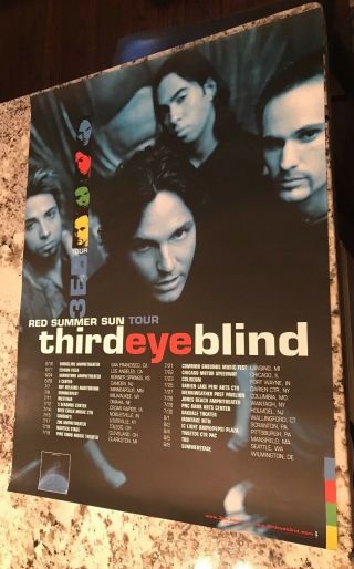 Third Eye Blind " 2000 Red Summer Sun Tour " U.  S.  Promo Poster - Group & Tour Dates