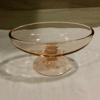 Vintage Pink Depression Glass Candy Dish with Lid 3