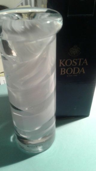 Kosta Boda White Atoll Candlestick Designed By Anna Ehrner