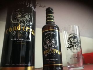 Motorhead Beer,  Limited Edition ‘road Crew’ Tin,  Pint Glass And Bottle