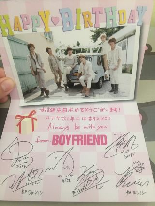 Boyfriend Official Fanclub Japan Jp Happy Birthday Booklet Card Kpop K - Pop